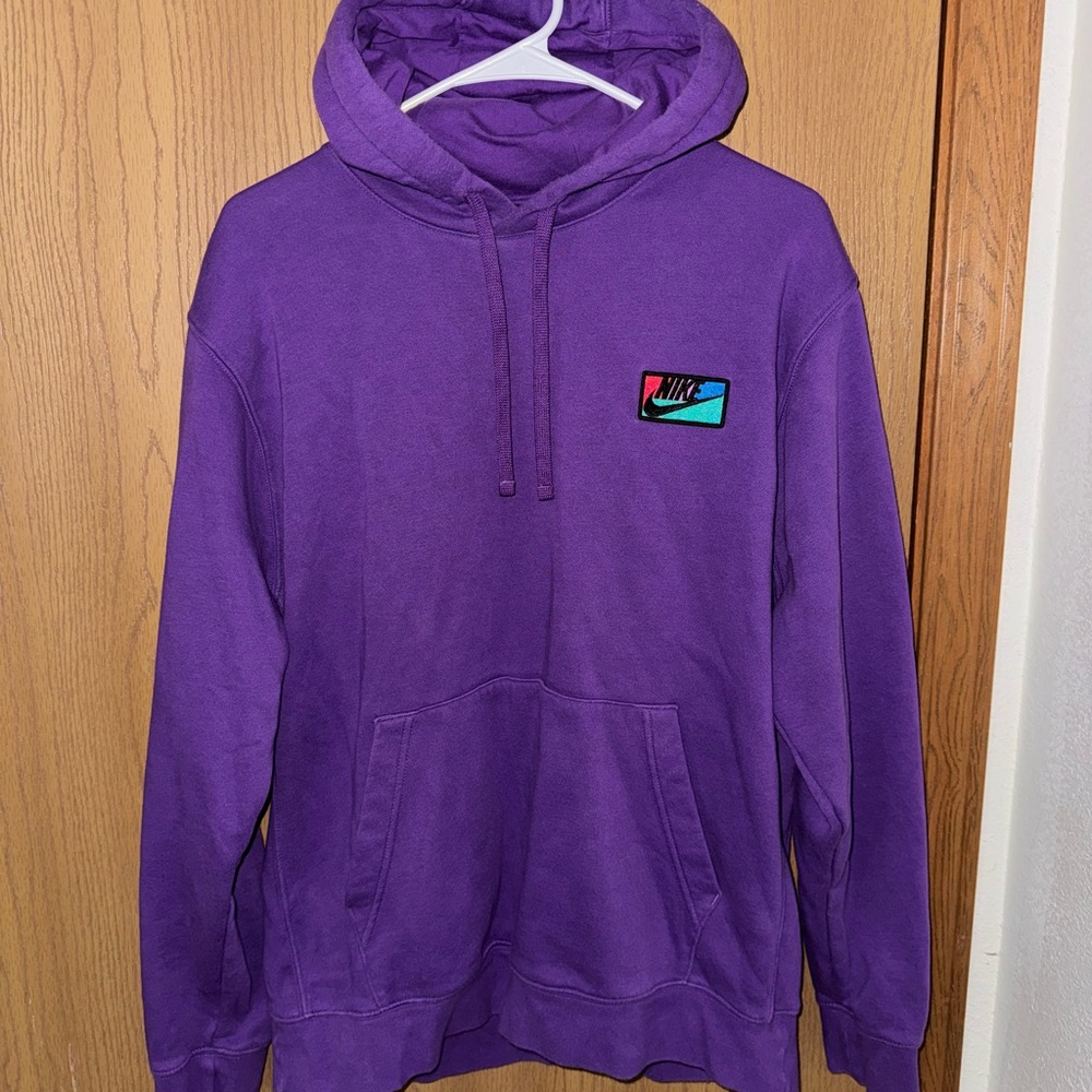 Nike Purple Pullover Hoodie with Bold Logo